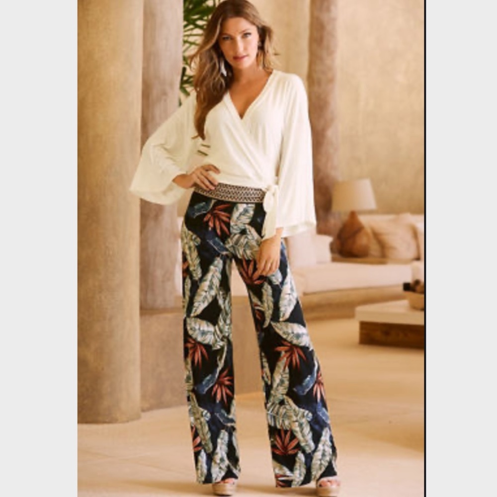 New without tags Flare Sleeve Wrap Top